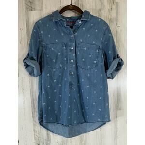 Tommy Hilfiger Chambray Blue Blouse